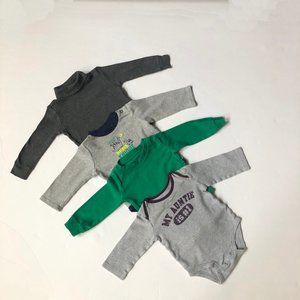 4 Long Sleeve Onesies Size 12 Months